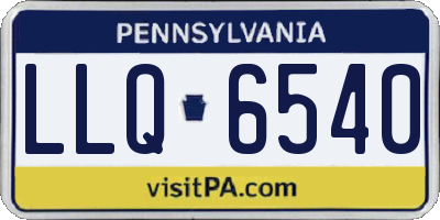 PA license plate LLQ6540
