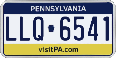 PA license plate LLQ6541