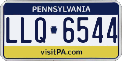 PA license plate LLQ6544