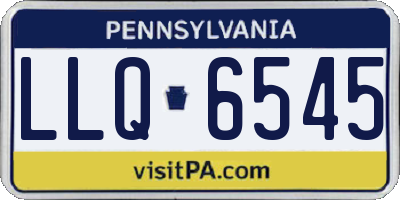 PA license plate LLQ6545