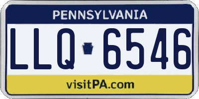 PA license plate LLQ6546