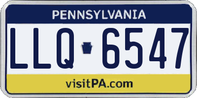 PA license plate LLQ6547