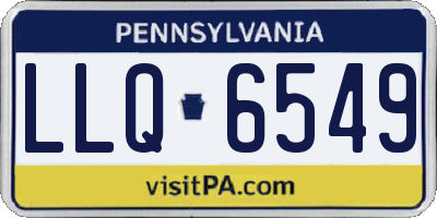 PA license plate LLQ6549
