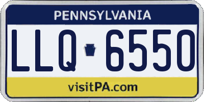 PA license plate LLQ6550