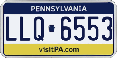 PA license plate LLQ6553