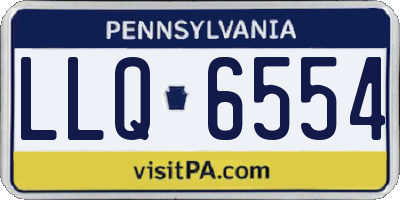 PA license plate LLQ6554