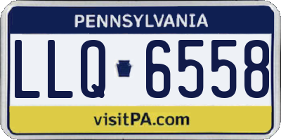 PA license plate LLQ6558