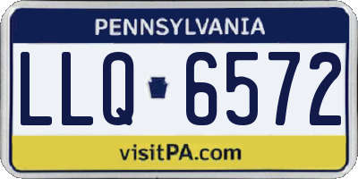 PA license plate LLQ6572