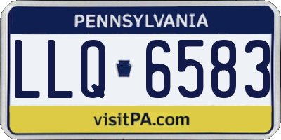 PA license plate LLQ6583