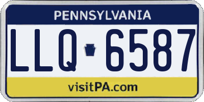PA license plate LLQ6587