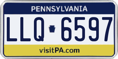 PA license plate LLQ6597