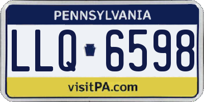 PA license plate LLQ6598