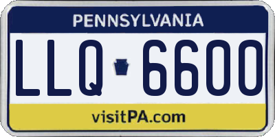 PA license plate LLQ6600