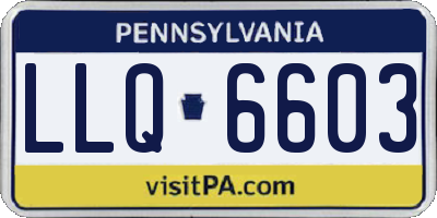 PA license plate LLQ6603