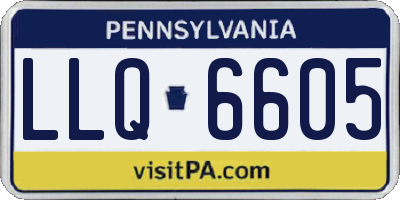 PA license plate LLQ6605