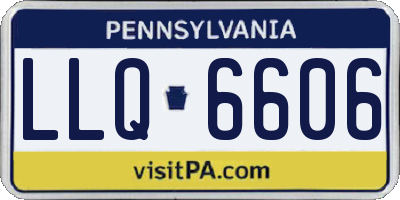 PA license plate LLQ6606