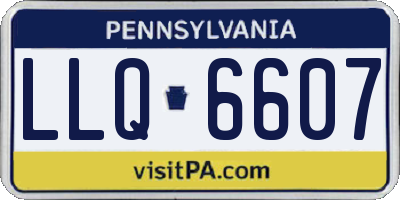 PA license plate LLQ6607