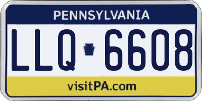 PA license plate LLQ6608