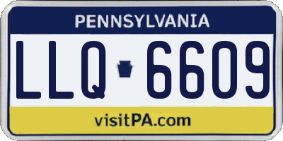 PA license plate LLQ6609