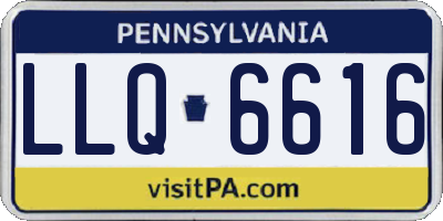 PA license plate LLQ6616