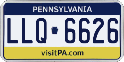 PA license plate LLQ6626