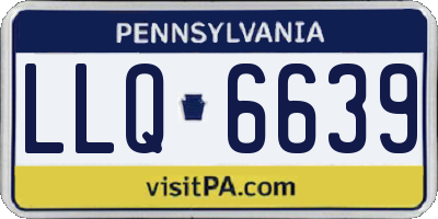PA license plate LLQ6639