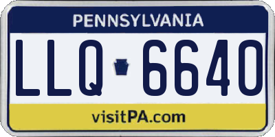 PA license plate LLQ6640