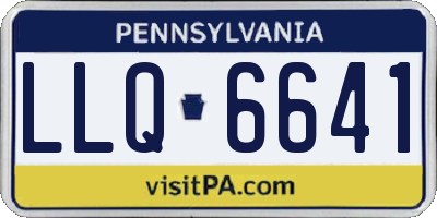 PA license plate LLQ6641