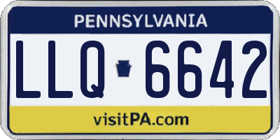 PA license plate LLQ6642