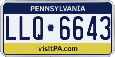 PA license plate LLQ6643
