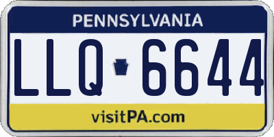 PA license plate LLQ6644