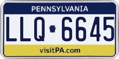 PA license plate LLQ6645