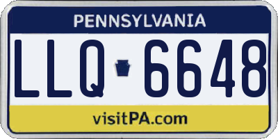 PA license plate LLQ6648