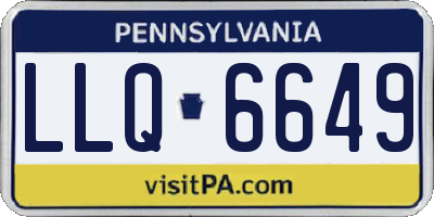 PA license plate LLQ6649