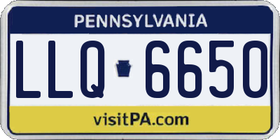 PA license plate LLQ6650