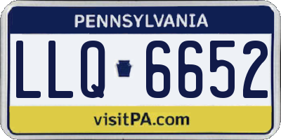 PA license plate LLQ6652