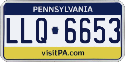 PA license plate LLQ6653