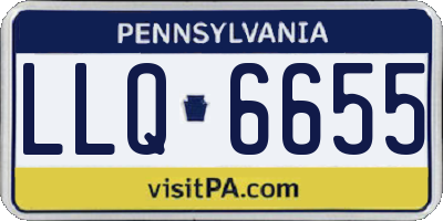 PA license plate LLQ6655