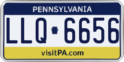 PA license plate LLQ6656