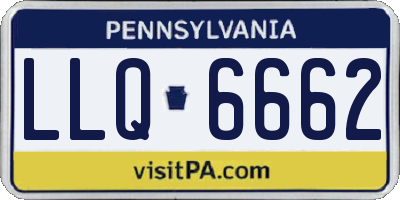 PA license plate LLQ6662