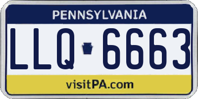 PA license plate LLQ6663