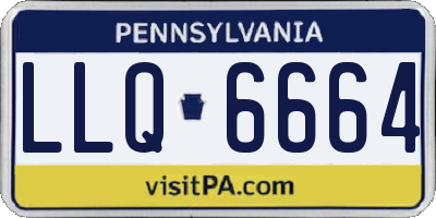PA license plate LLQ6664