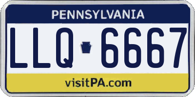 PA license plate LLQ6667