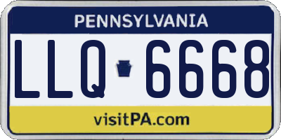 PA license plate LLQ6668