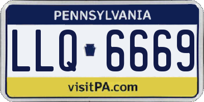 PA license plate LLQ6669