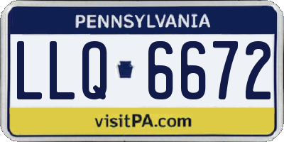 PA license plate LLQ6672