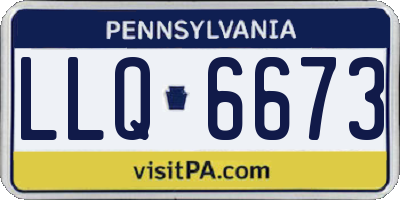 PA license plate LLQ6673