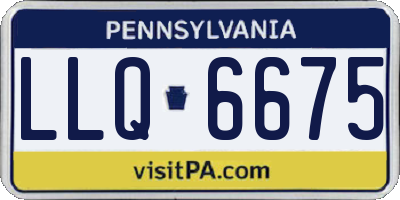PA license plate LLQ6675