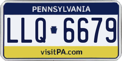 PA license plate LLQ6679