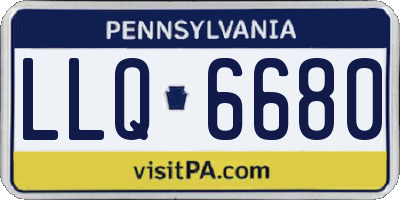 PA license plate LLQ6680